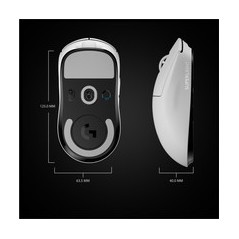 Logitech PRO X SUPERLIGHT Wireless Gaming Mouse - Ultra-Lightweight Optical Wireless Gaming Mouse in White - Unleash Your Gaming